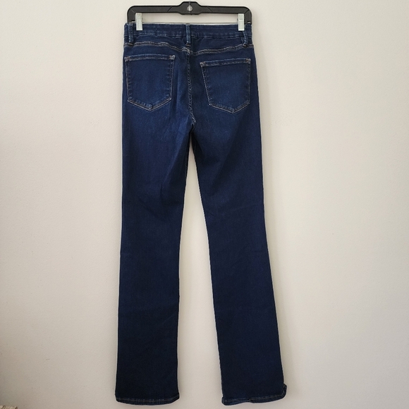 Frame Le Mini Boot High-Rise jeans in Claremore Slit blue Size 30 - Picture 8 of 14
